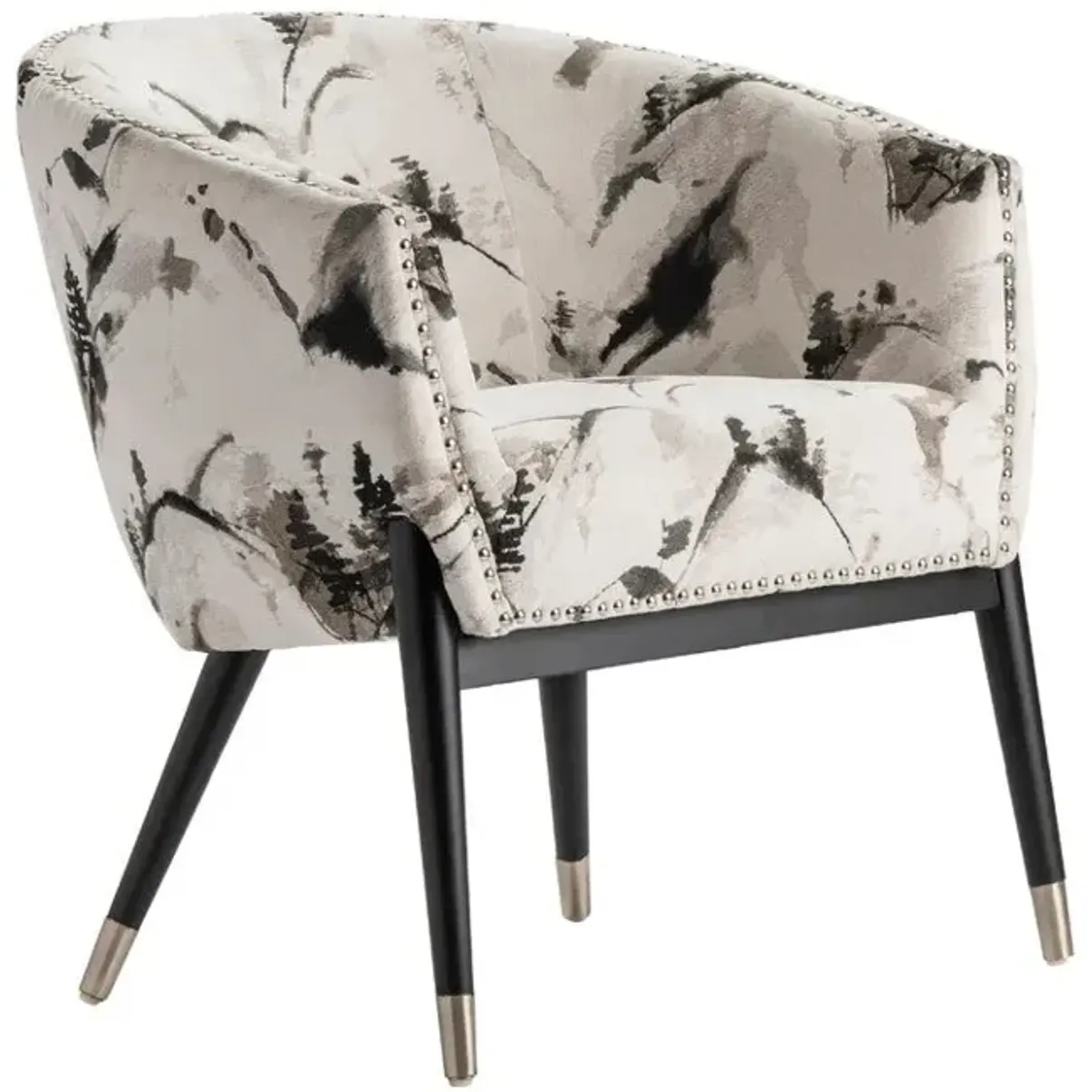 Crestview Florence Black/White Accent Chair