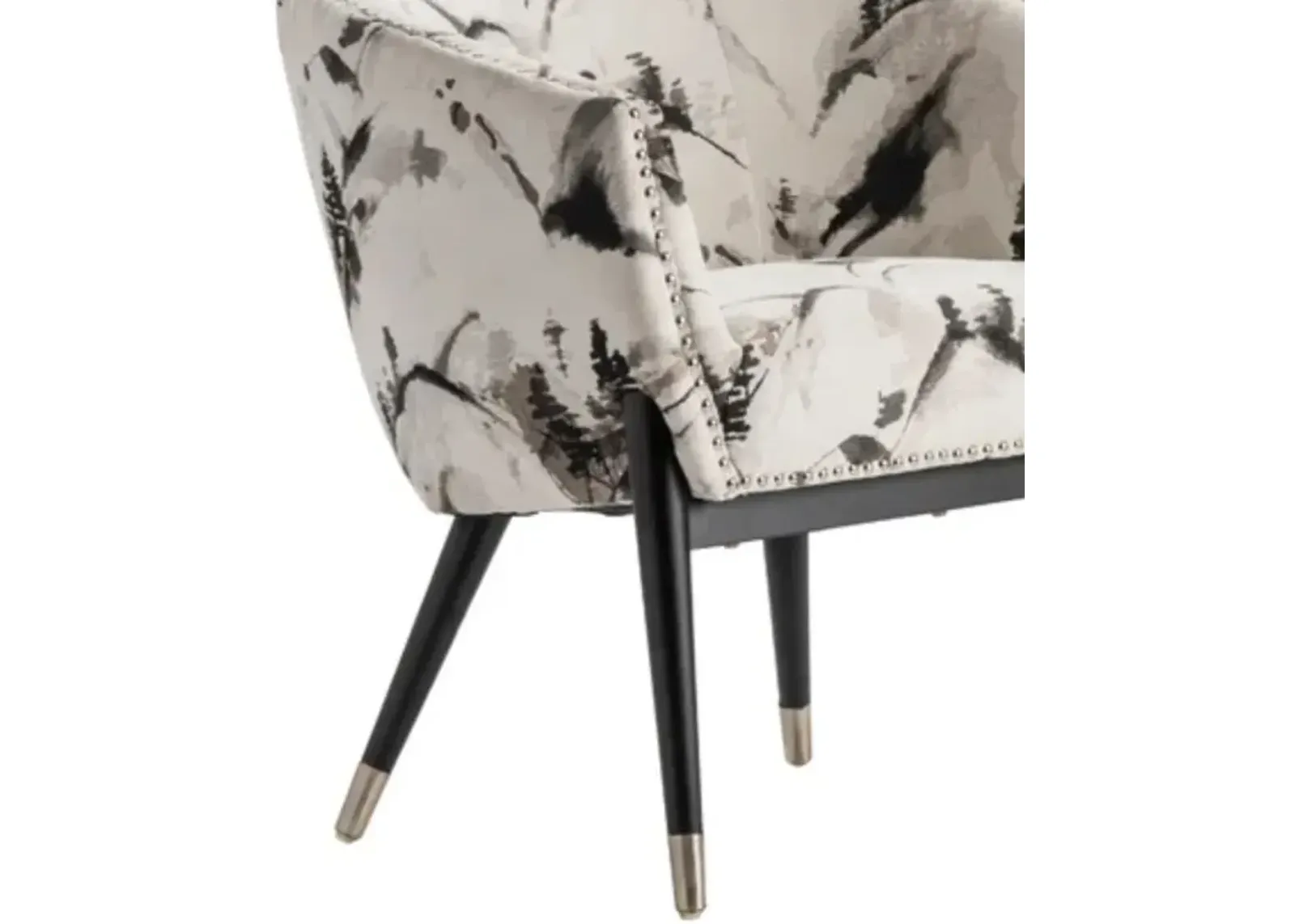 Crestview Florence Black/White Accent Chair