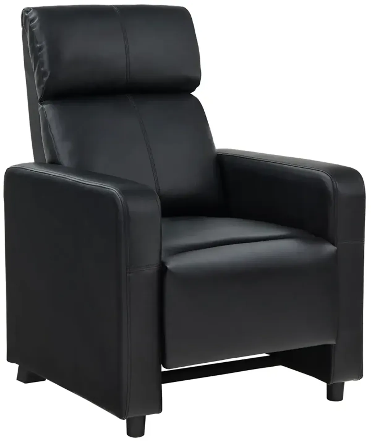 Coaster Toohey Upholstered Home Theater Push Back Recliner Black