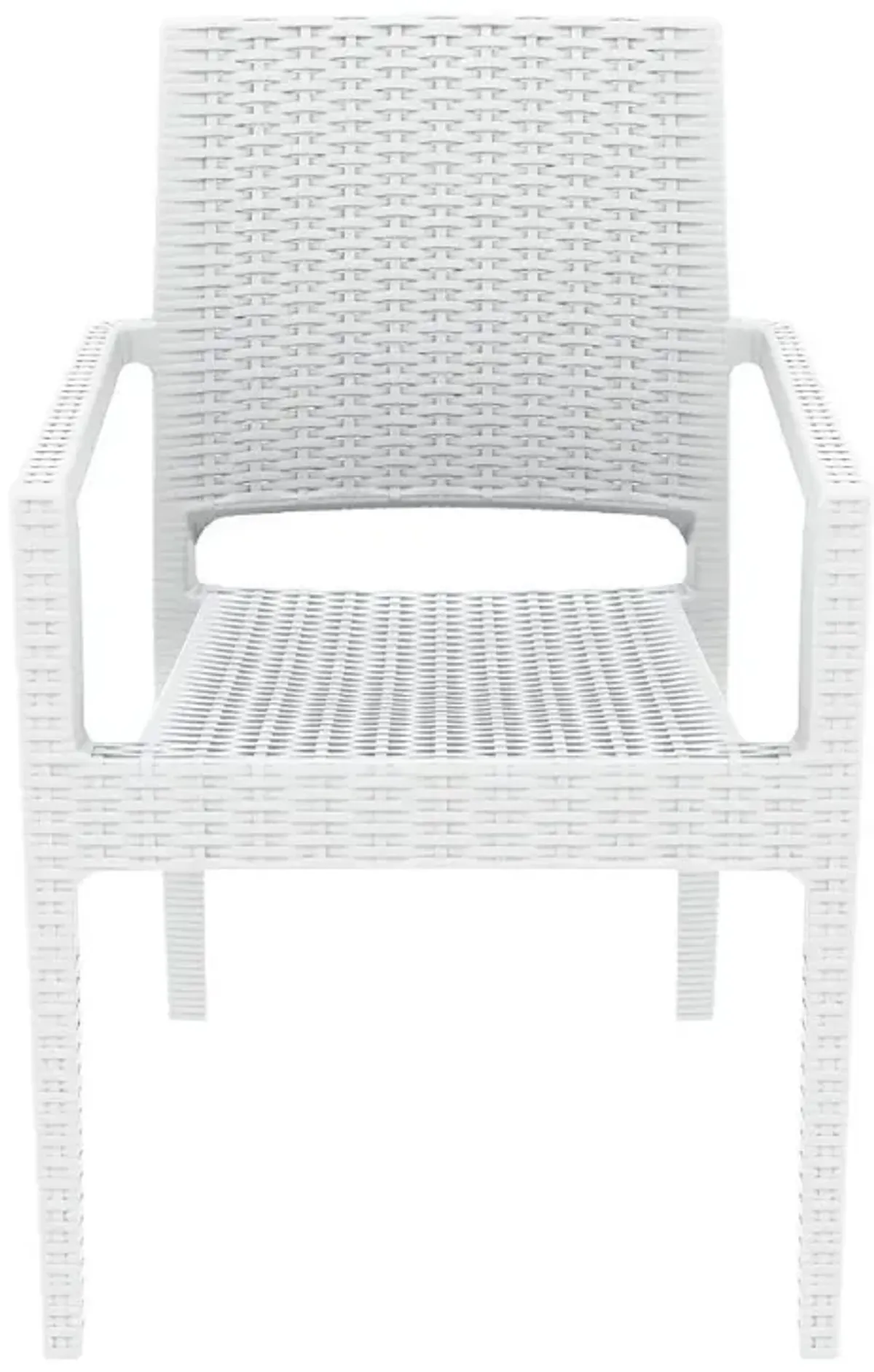 Compamia Ibiza Resin Wickerlook Dining Arm Chair White