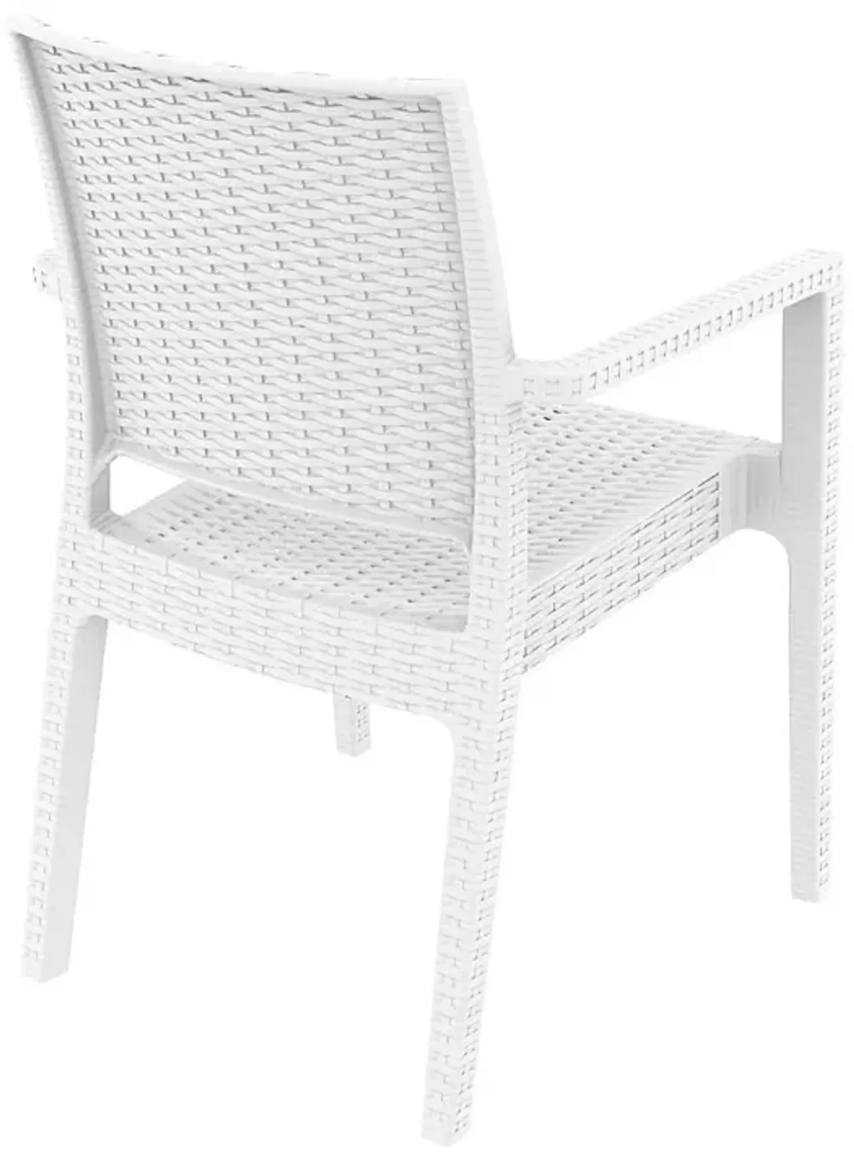 Compamia Ibiza Resin Wickerlook Dining Arm Chair White