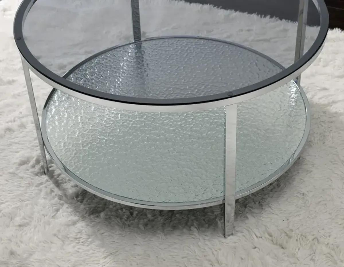 Steve Silver Frostine Round Cocktail Table