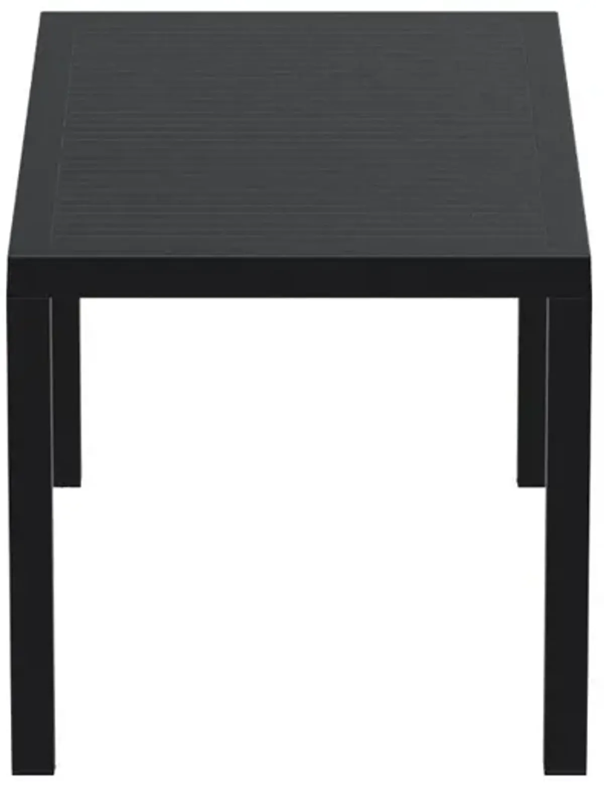 Compamia 55 Inch Ares Resin Rectangle Outdoor Dining Table Black