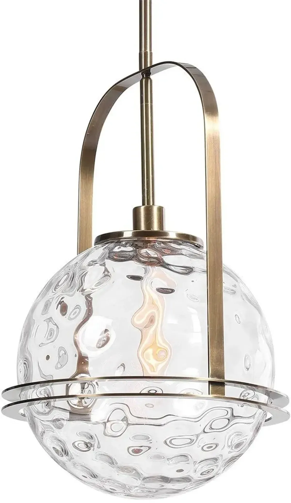 Uttermost Mimas Antique Brass 1-Light Globe Pendant