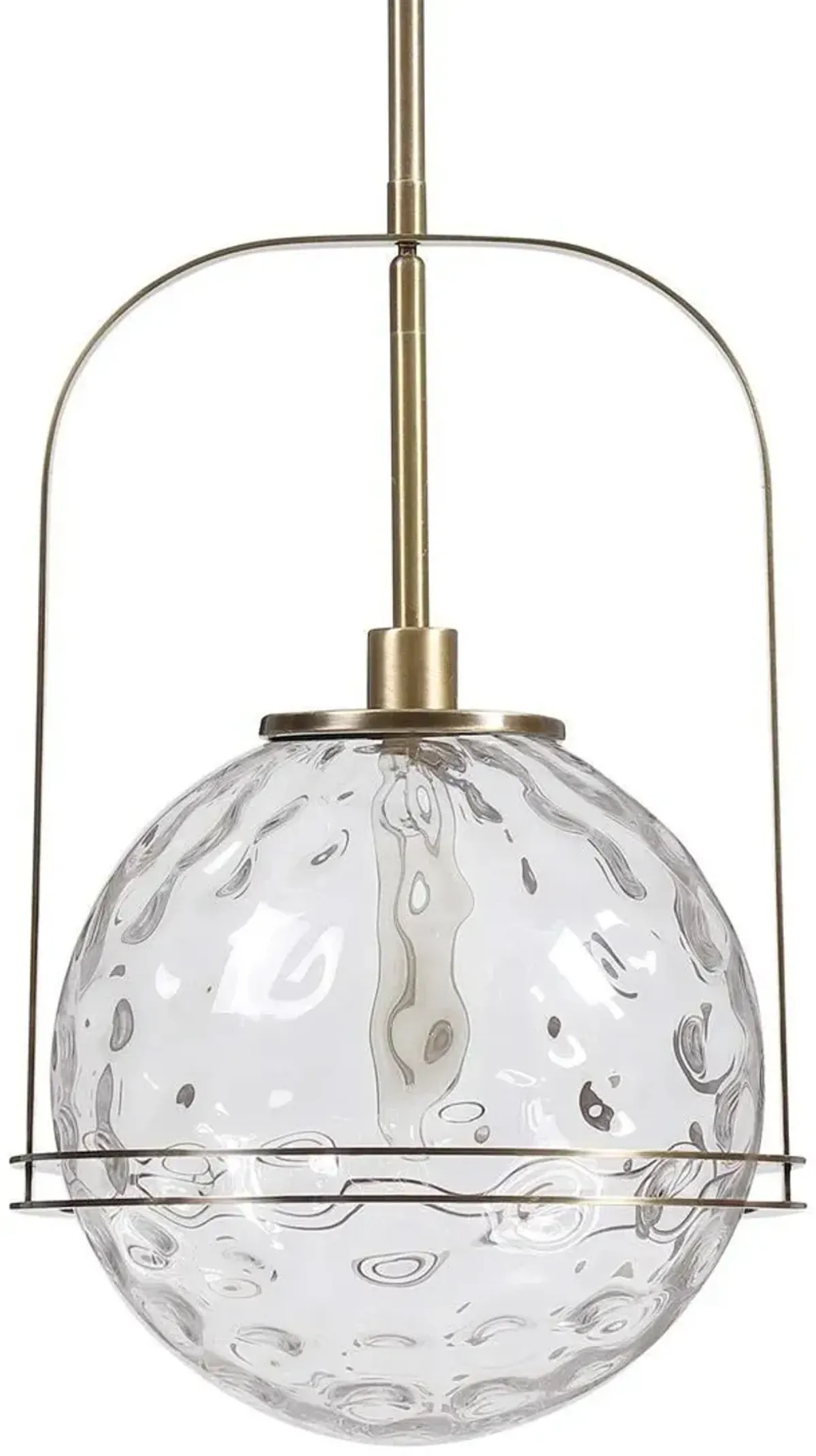 Uttermost Mimas Antique Brass 1-Light Globe Pendant