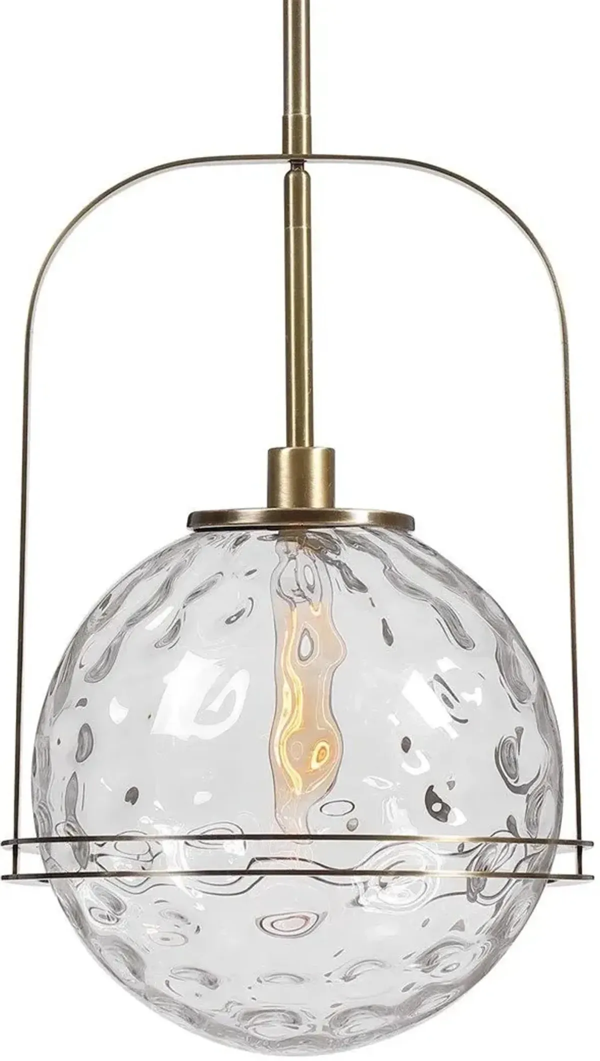 Uttermost Mimas Antique Brass 1-Light Globe Pendant