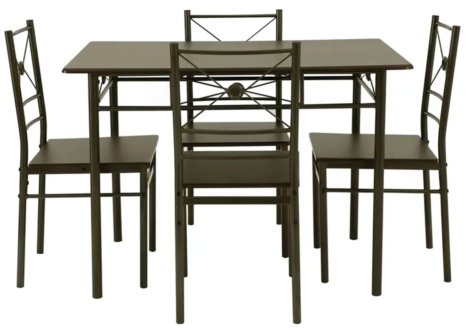 Coaster Anna 5-Piece Rectangular Dining Table Set Dark Bronze