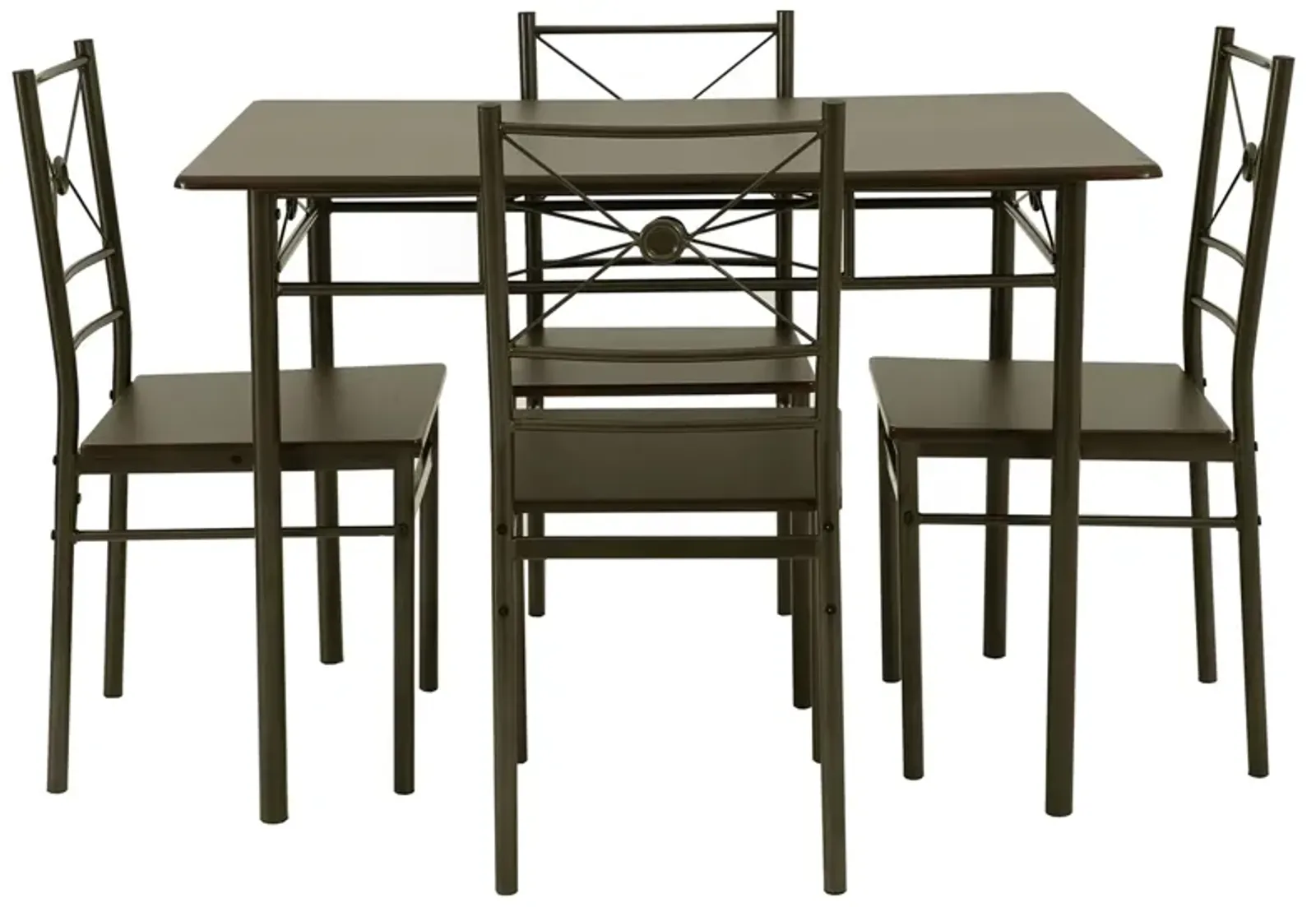 Coaster Anna 5-Piece Rectangular Dining Table Set Dark Bronze