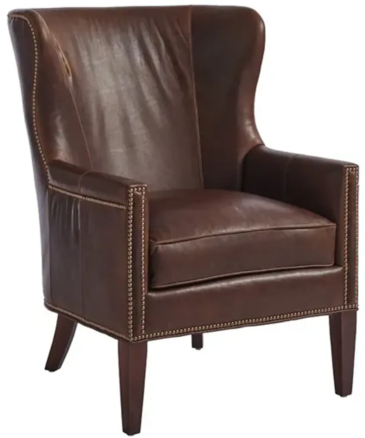 Barclay Butera Upholstery by Barclay Butera Avery Leather Wing Barrel Chair