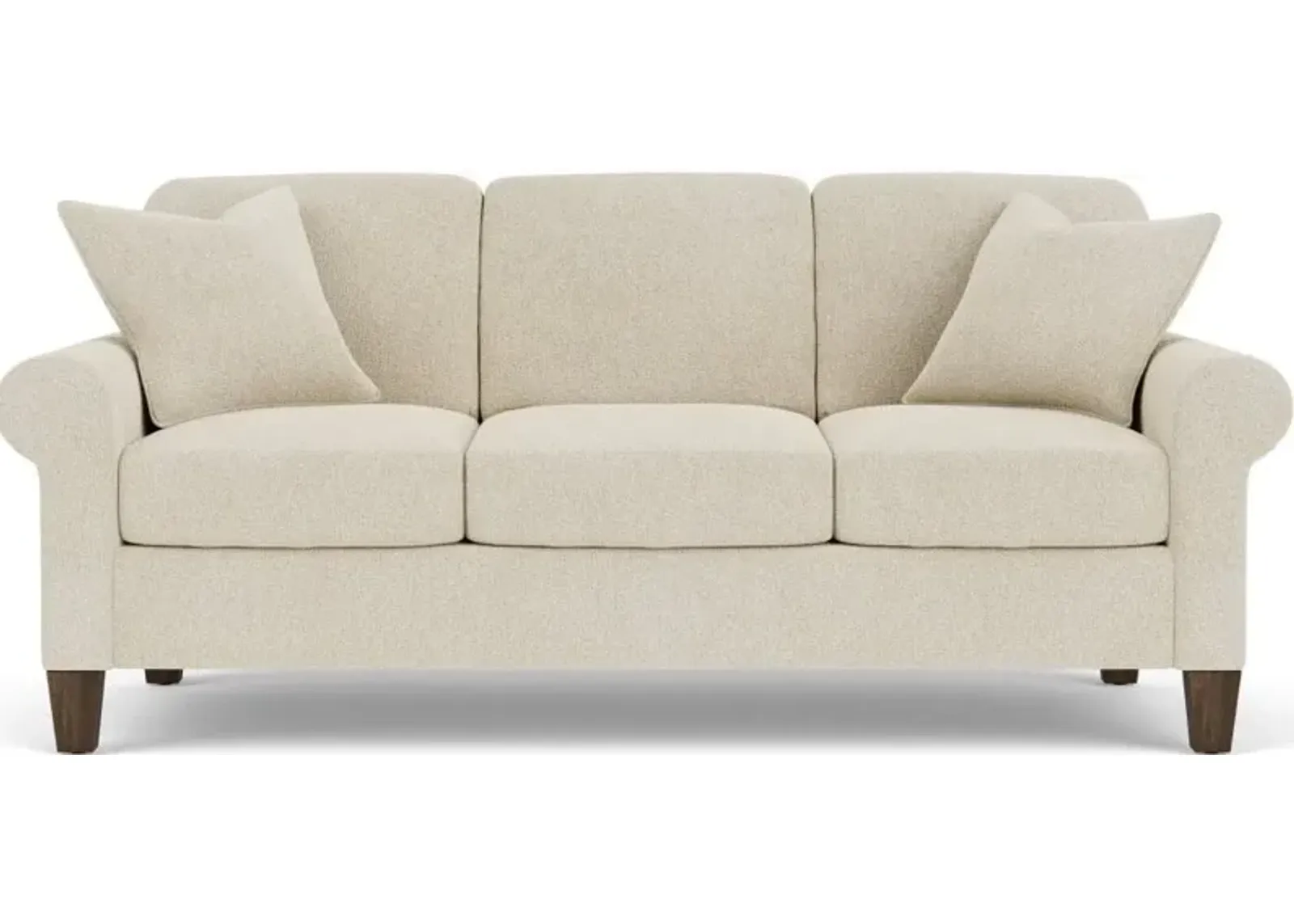 Flexsteel South Haven White Shell Rolled Arm Sofa