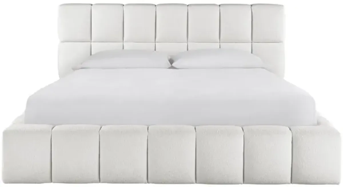 Universal Nomad Canberra Ivory King Colina Upholstered Bed