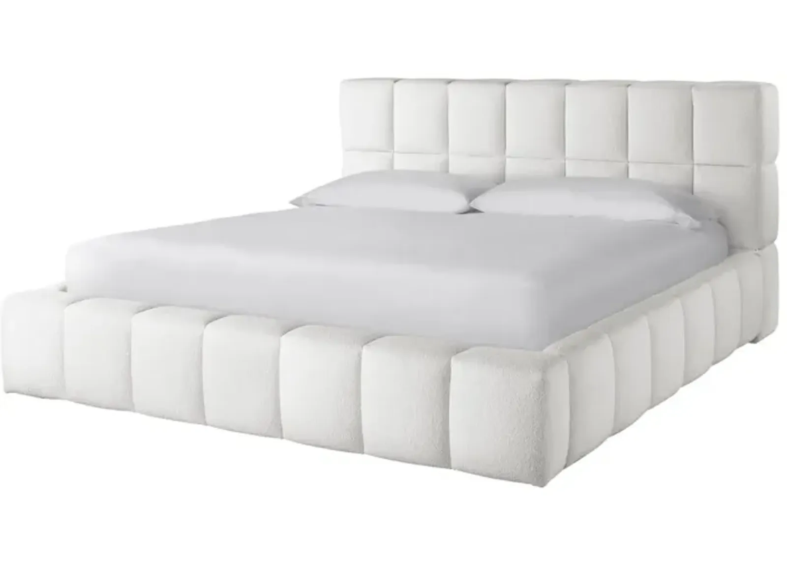 Universal Nomad Canberra Ivory King Colina Upholstered Bed