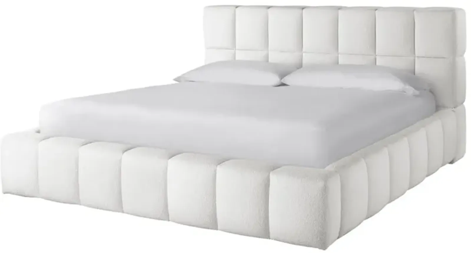 Universal Nomad Canberra Ivory King Colina Upholstered Bed