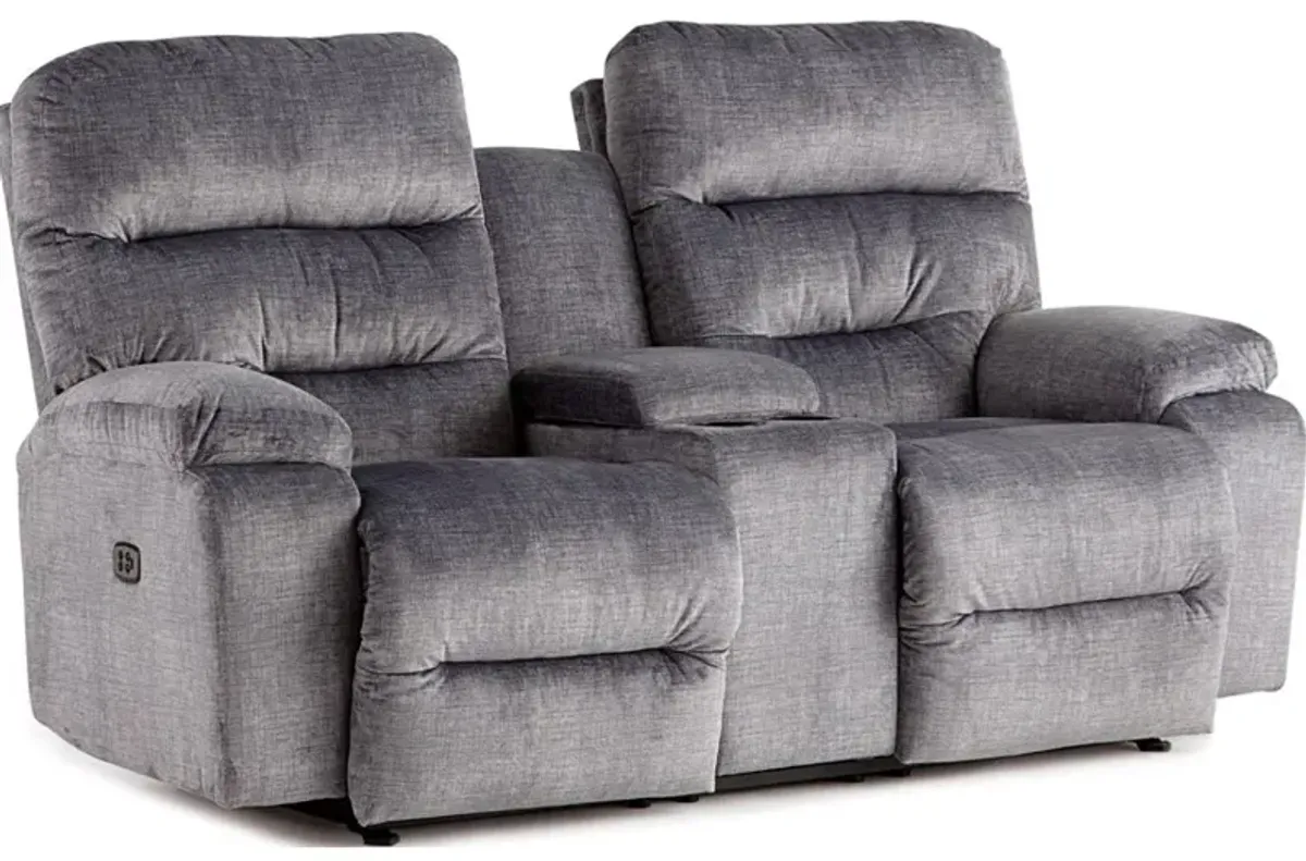 Best Home Ryson Stone Power Rocker Console Reclining Loveseat