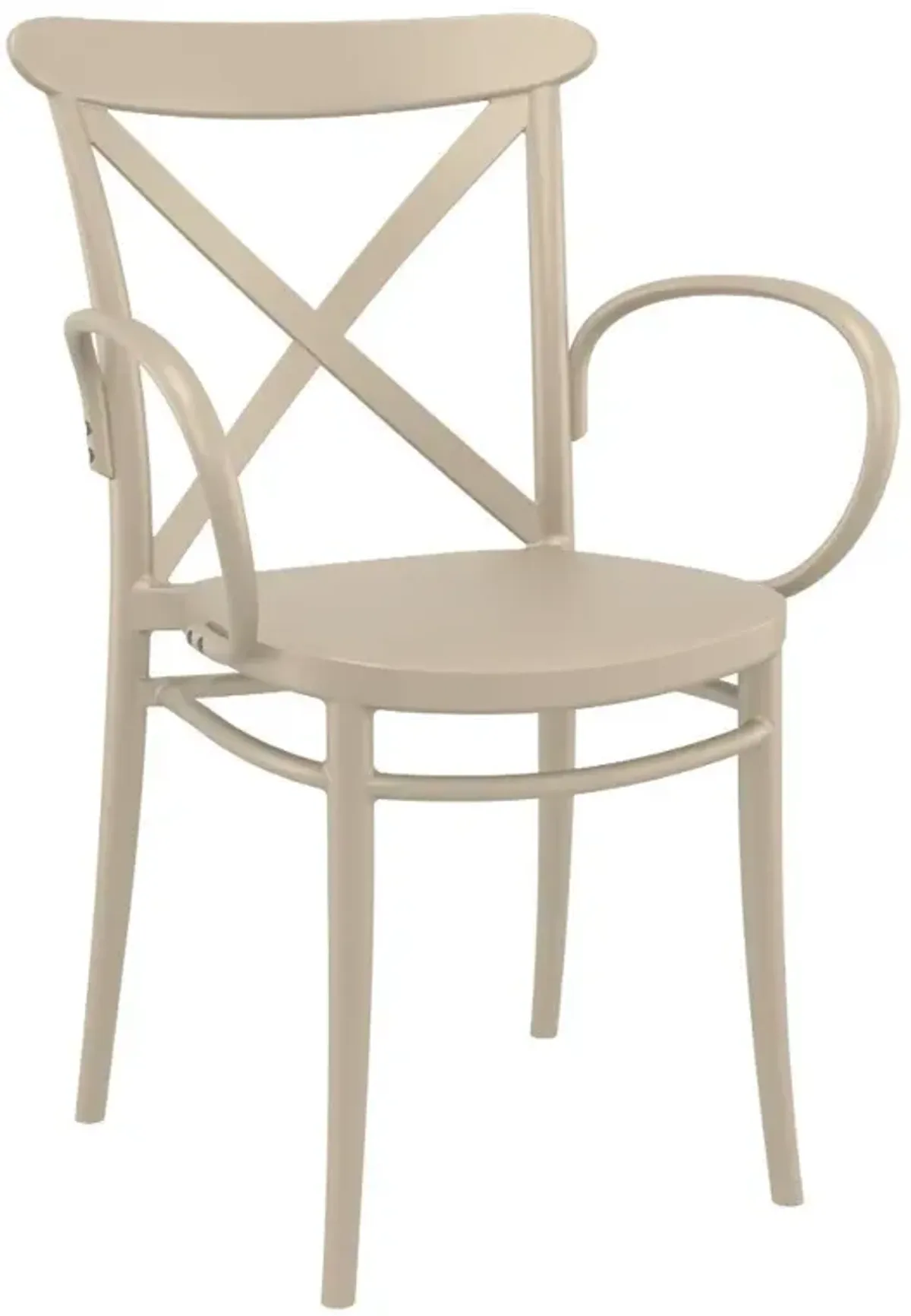 Compamia Cross XL Patio Dining Set with 4 Chairs Taupe