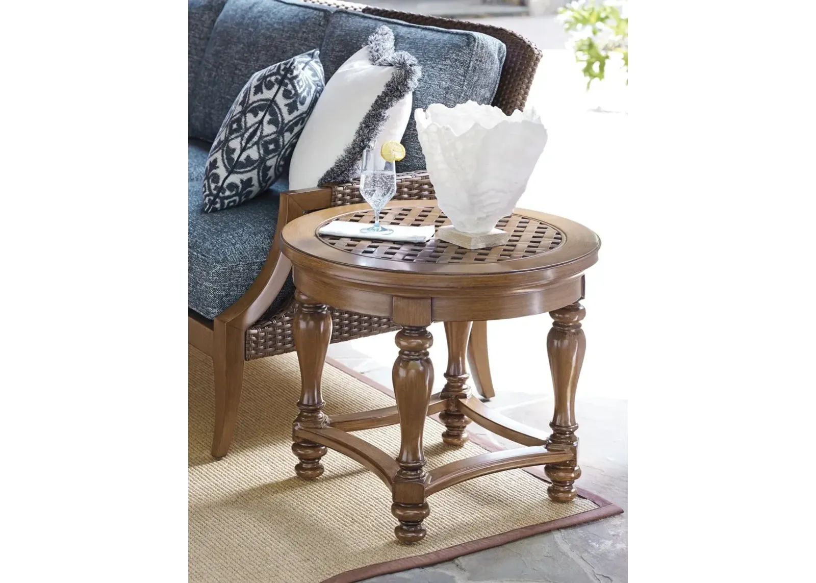 Tommy Bahama Outdoor by Lexington Harbor Isle Round End Table