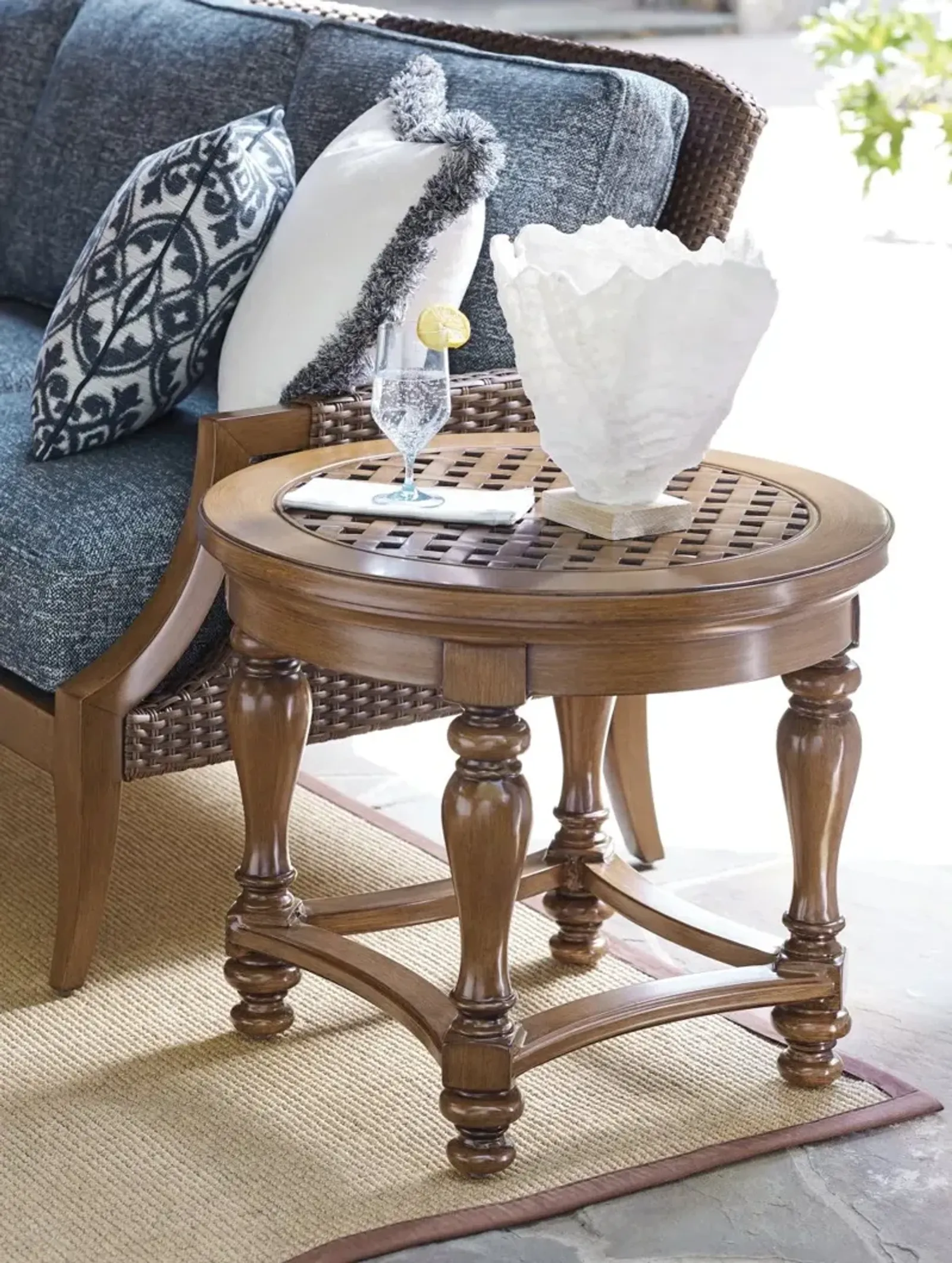 Tommy Bahama Outdoor by Lexington Harbor Isle Round End Table