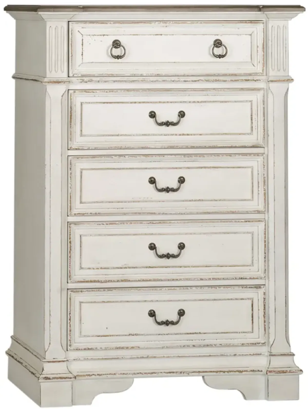 Liberty Furniture Complete King Bedroom Set Panel Bed, Dresser, Mirror, Chest & Nightstand Abbey Park