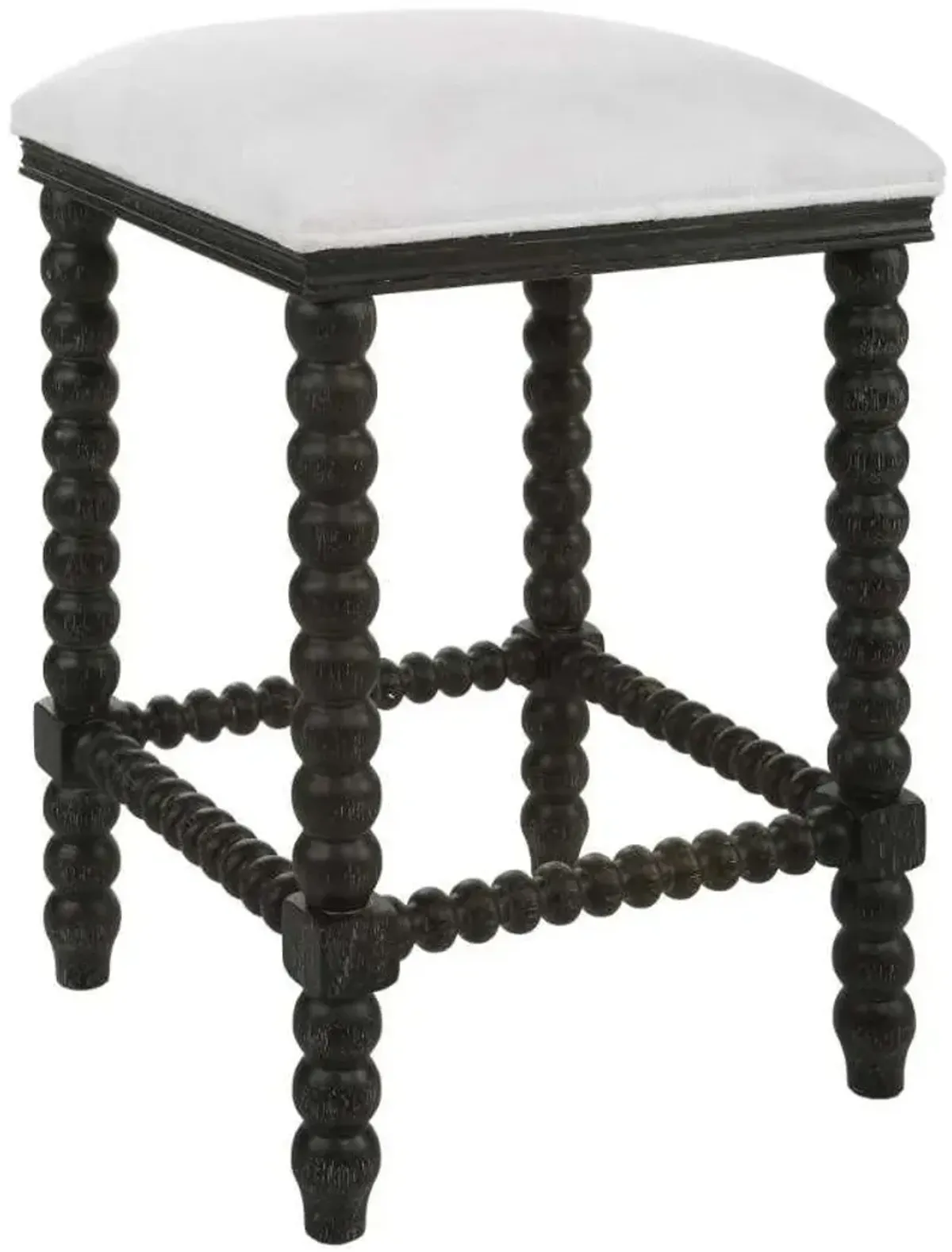 Uttermost Pryce Black/White Backless Counter Stool