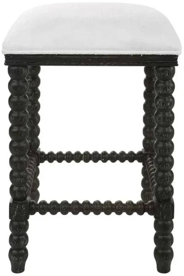 Uttermost Pryce Black/White Backless Counter Stool