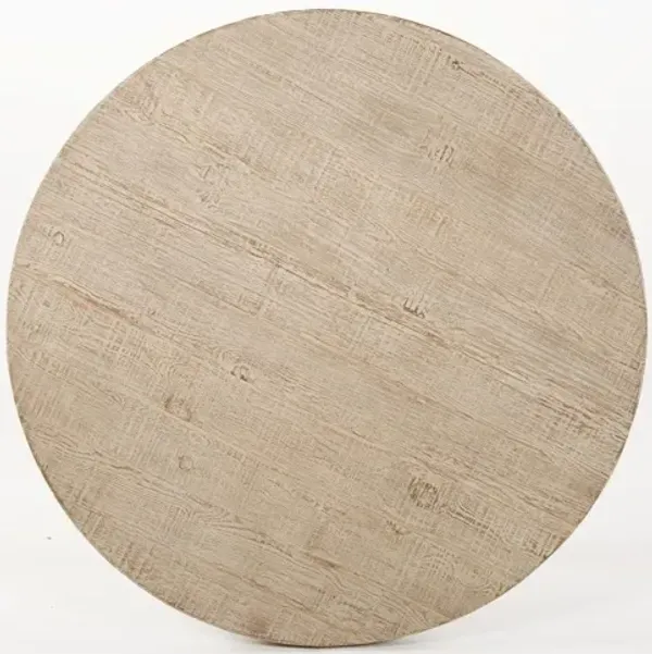 Nest Home Sadie 42 Inch Round Dining Table in Medium Grey with Iron Legs