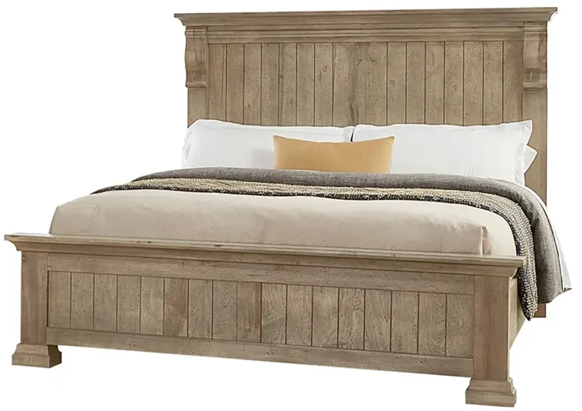 Vaughan-Bassett Carlisle Corbel Natural Grey King Headboard