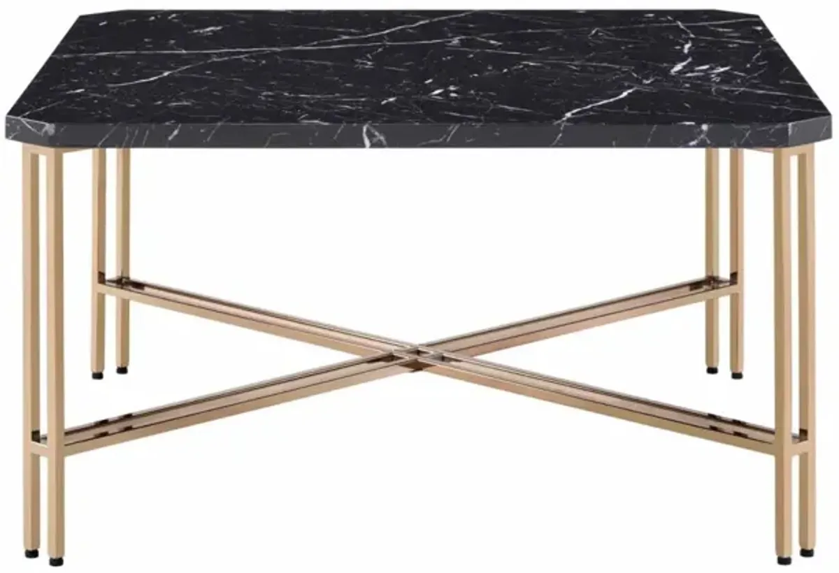 DAXTON FAUX-MARBLE TOP COCKTAIL TABLE