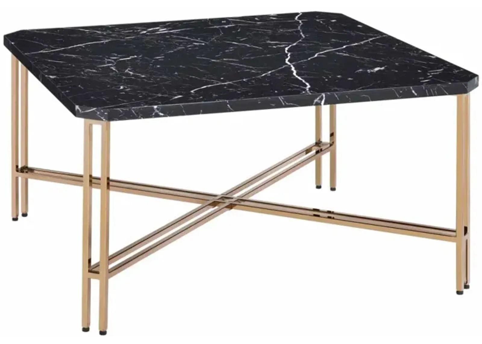 DAXTON FAUX-MARBLE TOP COCKTAIL TABLE