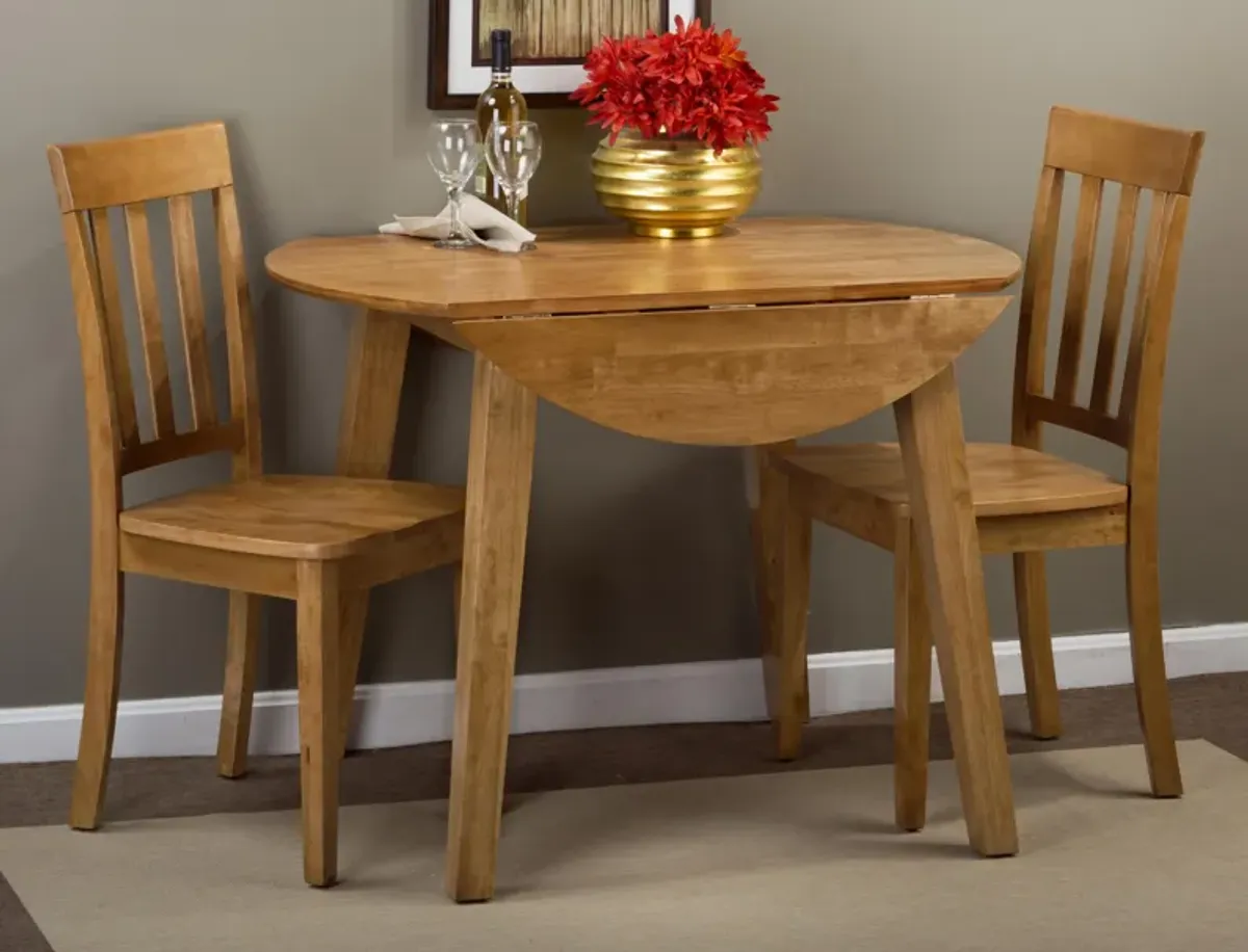 Jofran Round Drop-Leaf Table Honey