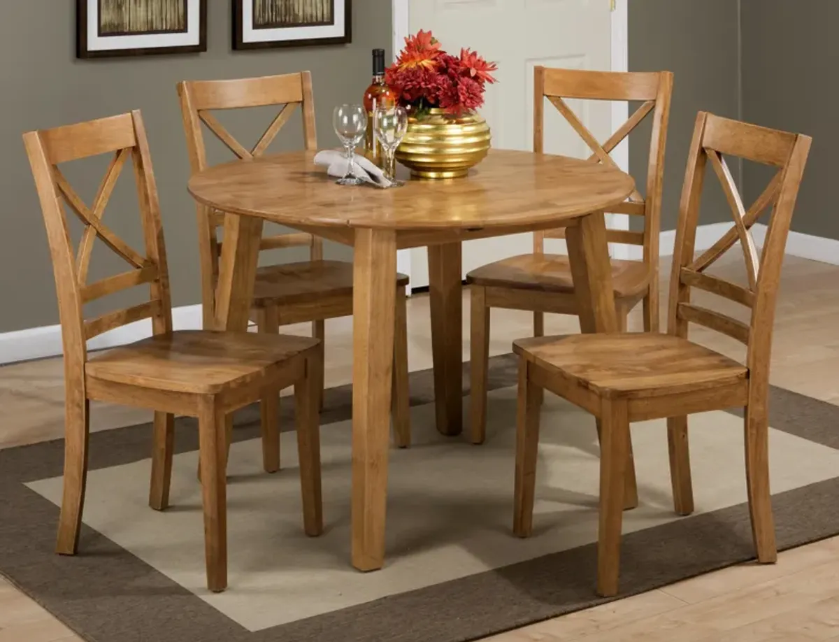 Jofran Round Drop-Leaf Table Honey