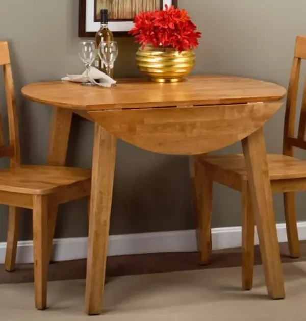 Jofran Round Drop-Leaf Table Honey