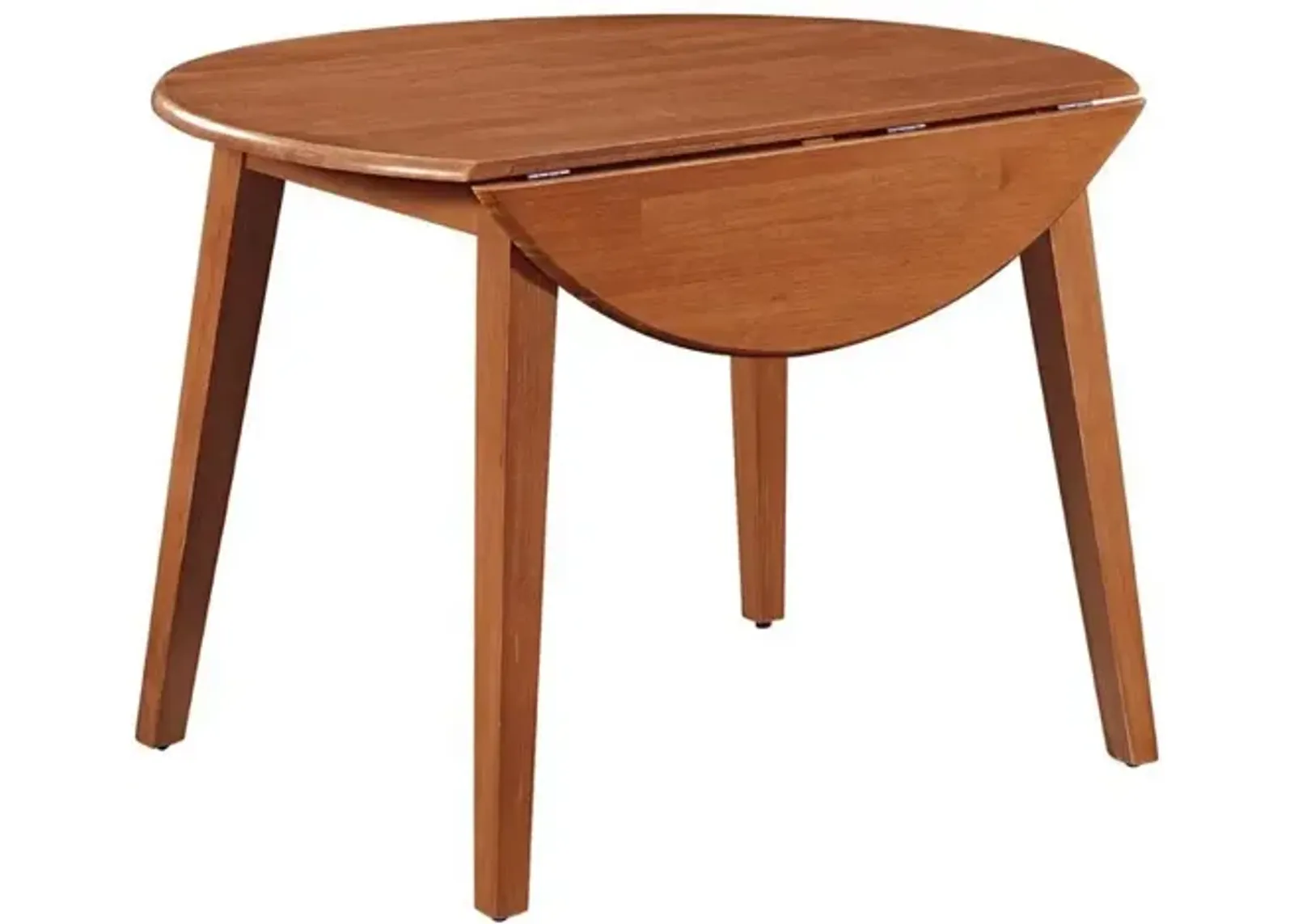 John Thomas Dining Essentials 42 Inch Round Drop Leaf Table in Bourbon Oak