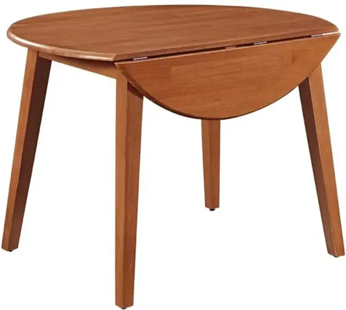 John Thomas Dining Essentials 42 Inch Round Drop Leaf Table in Bourbon Oak