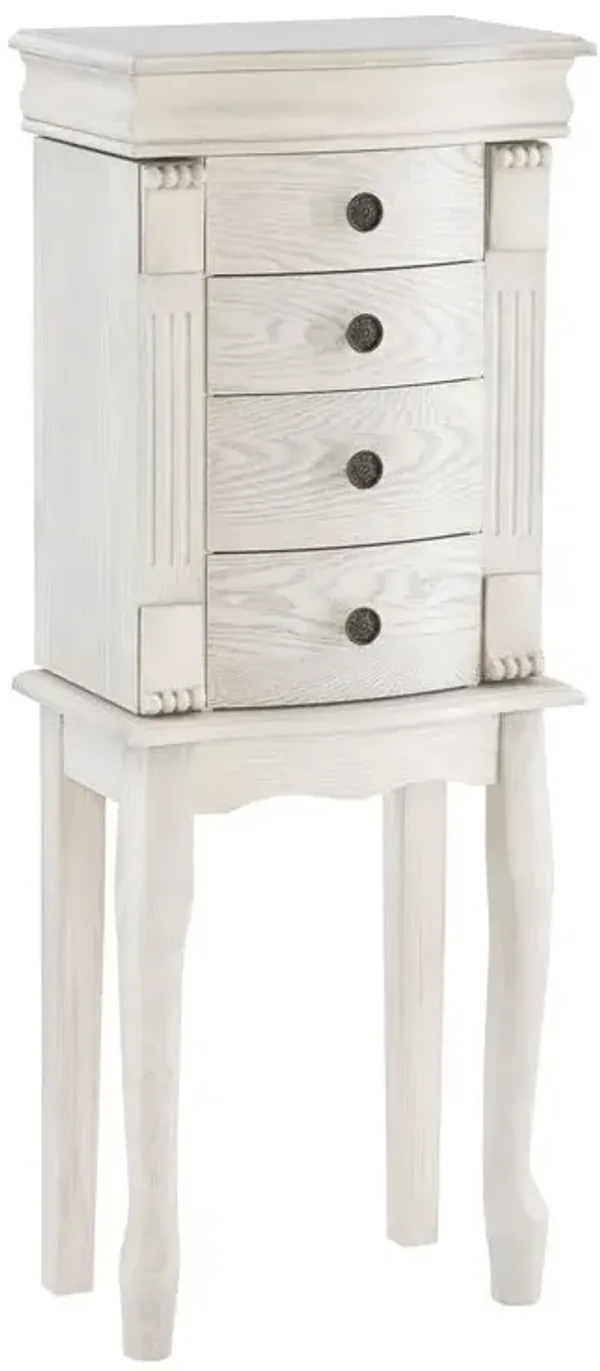 Powell Louis Philippe Off White Jewelry Armoire