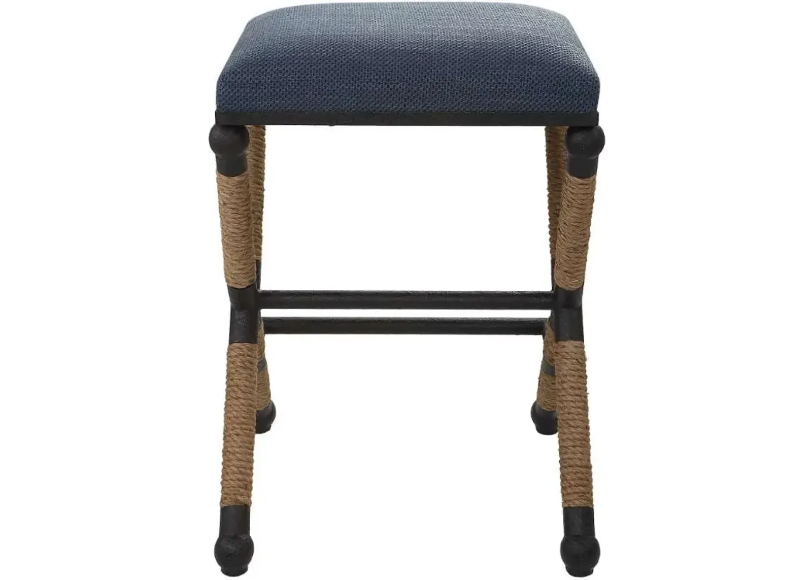 Uttermost Firth Black/Natural/Navy Counter Stool