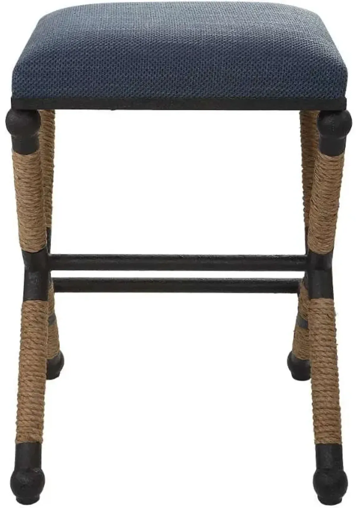 Uttermost Firth Black/Natural/Navy Counter Stool