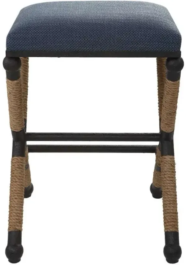 Uttermost Firth Black/Natural/Navy Counter Stool