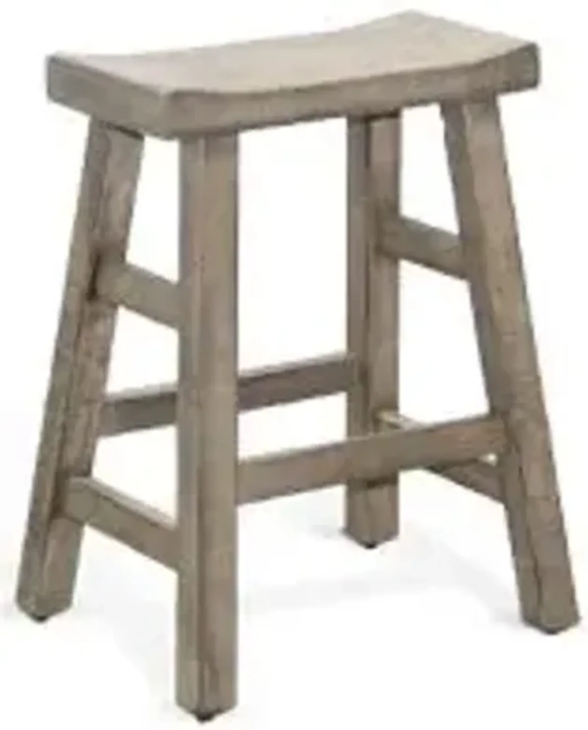 Sunny Designs Marina Beach Pebble 24 Inch Saddle Seat Counter-Height Stool with Wood Seat