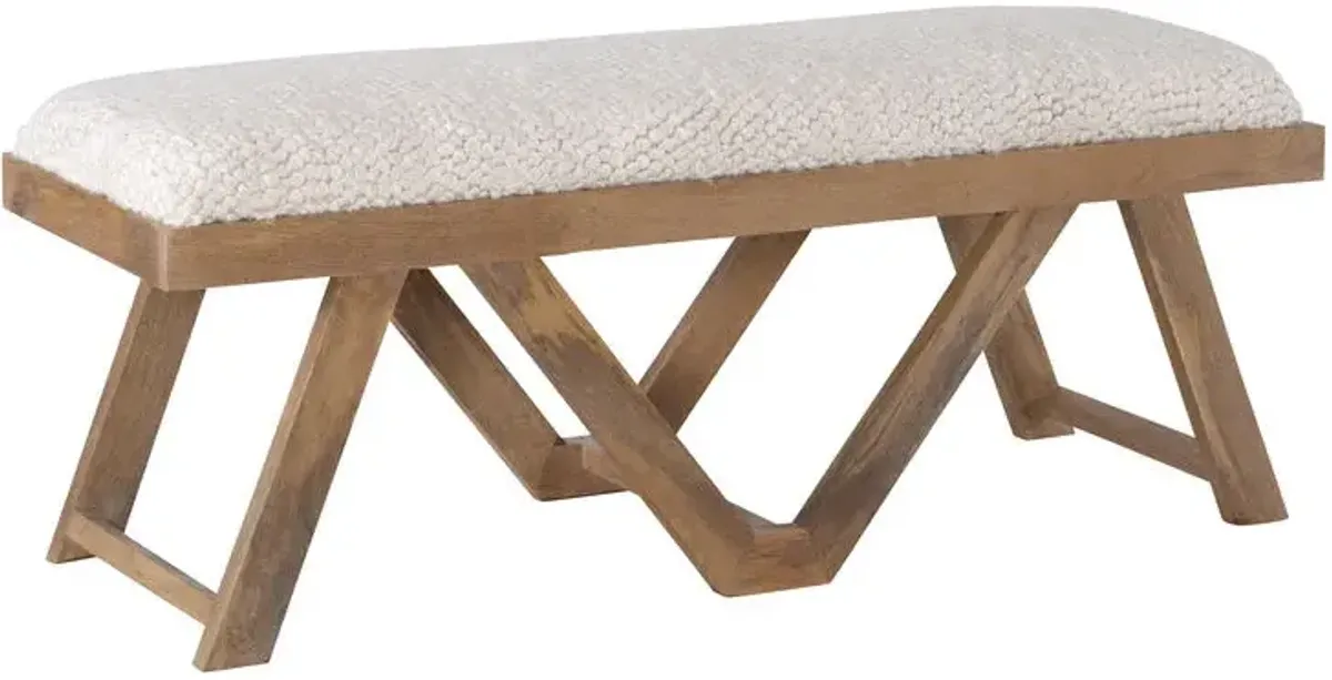 Powell Byan Upholstered Bench Brown