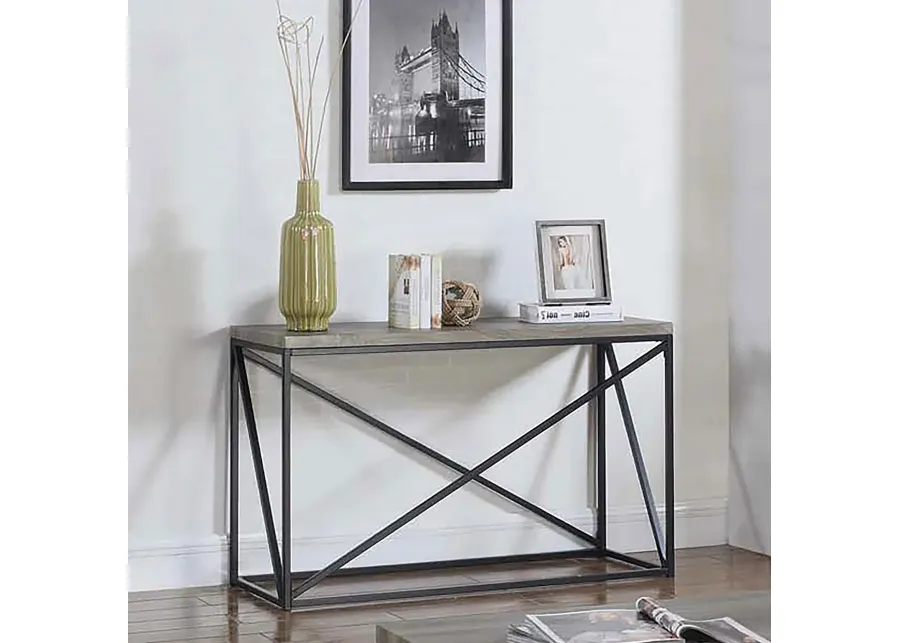 SOFA TABLE SONOMA GREY/BLACK