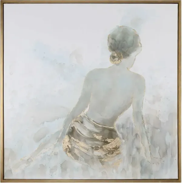Uttermost Gold Highlights Gray Feminine Wall Art