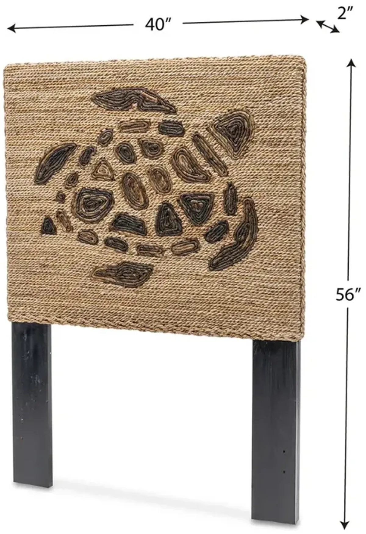 Seawinds Turtle Weave Twin Headboard Natural Finish