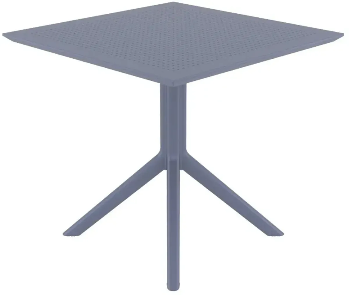 Compamia 31 Inch Outdoor Sky Square Dining Table Dark Gray