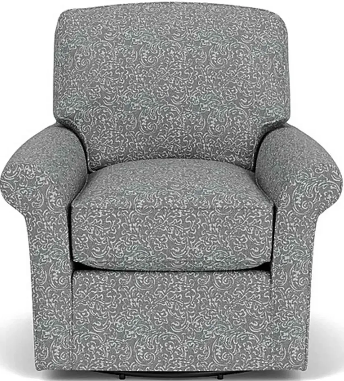 PARKWAY SILVER CHARCOAL SWIVEL GLIDER