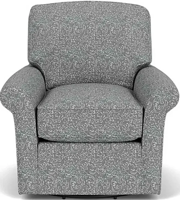 Flexsteel Parkway Silver Charcoal Swivel Glider