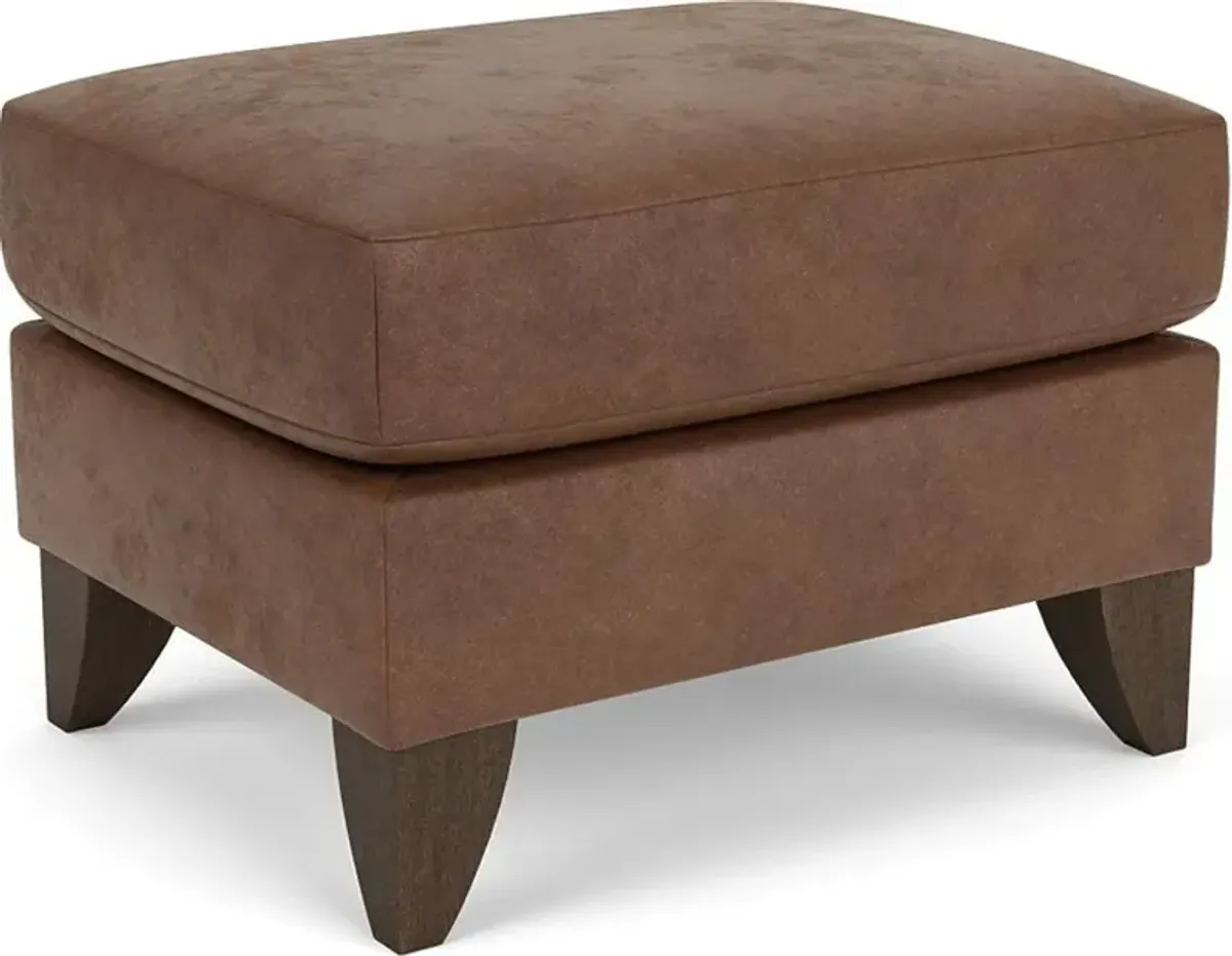 Flexsteel Jupiter Brown Silt Ottoman