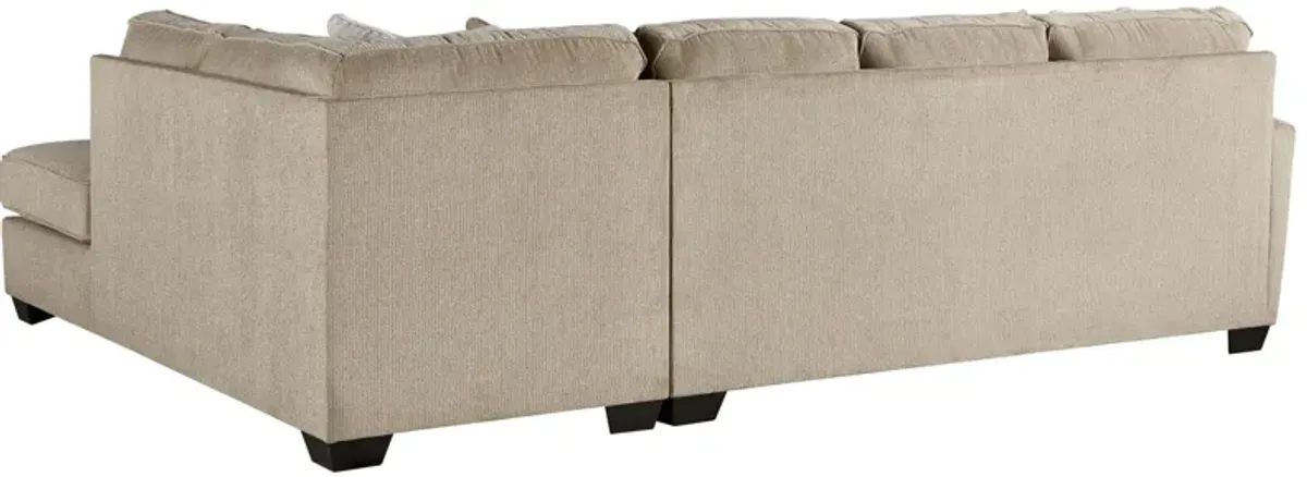 Ashley Decelle 2-Piece Sectional with Chaise Right-Arm Facing Putty