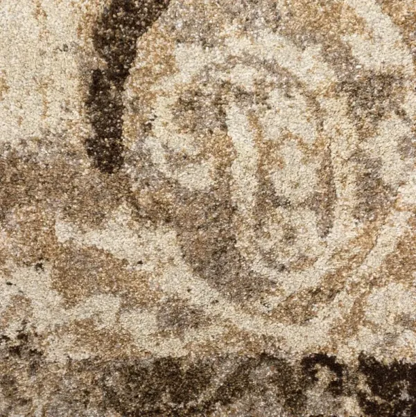 Dalyn Timeless Charm Damask-Patterned Antigua 5'X8' Area Rug in Classic Beige & Earth Tones