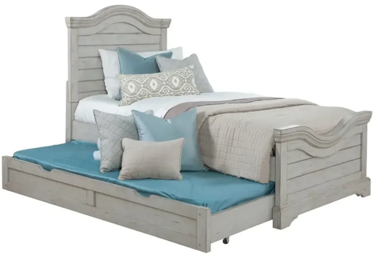 Stonebrook Complete Twin Bed with Trundle in Light Distressed Antique Gray