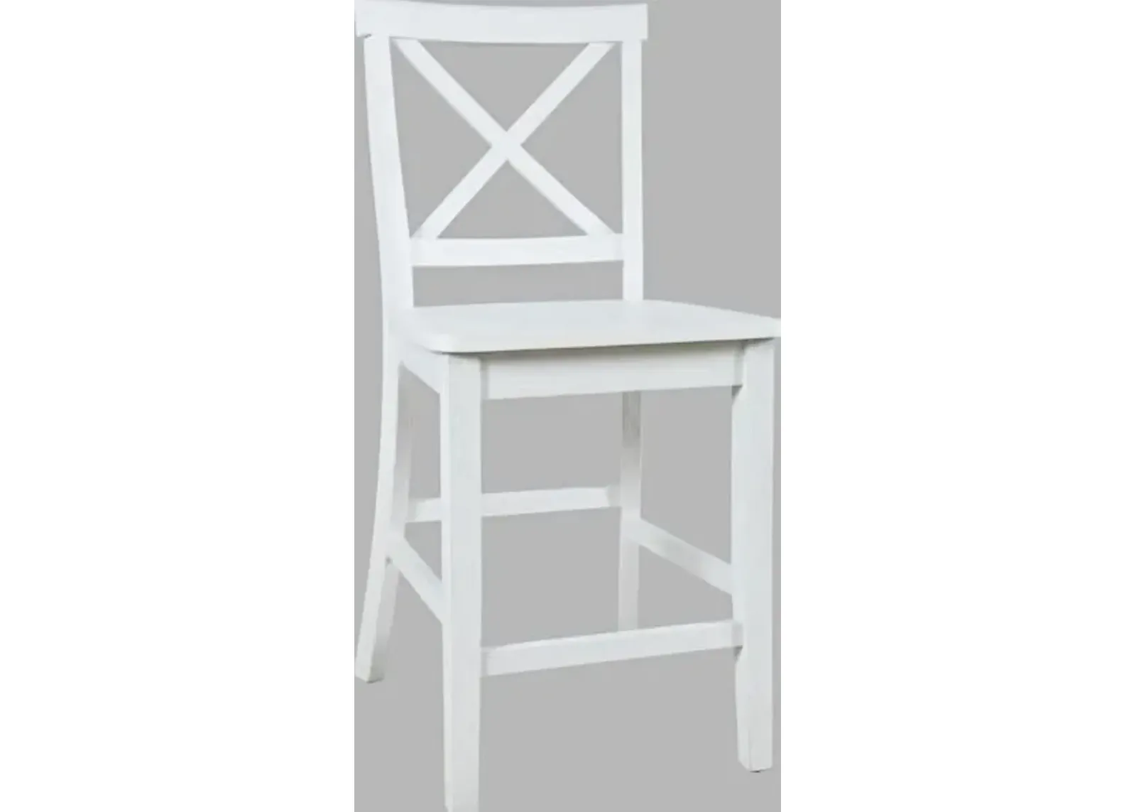 Jofran Eastern Tides X-Back Counter Stool Blanc